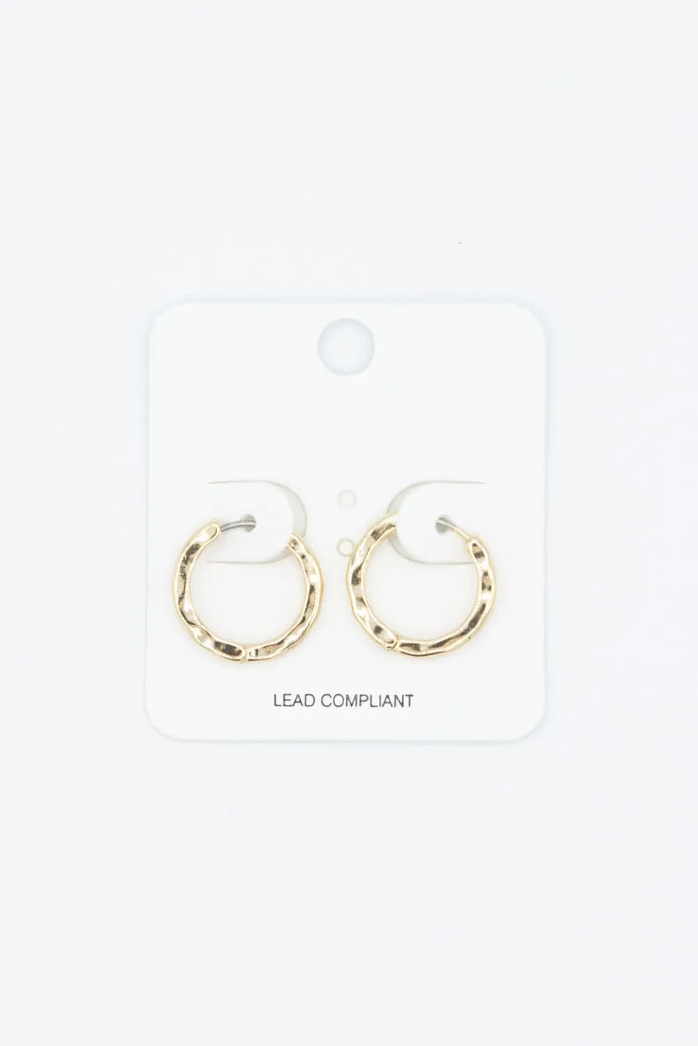 Textured Gold Hoop Earrings for Women | JEE078GD