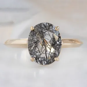 The Bryn Ring | 2.15ct Oval Tourmaline in Quartz in 14K Yellow Gold