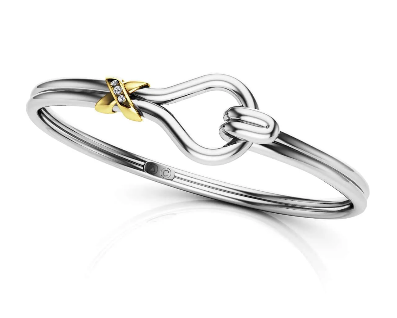 The Relationship Unity Diamond Bracelet with 0.06 ct.(finished) 1.5mm, 2mm