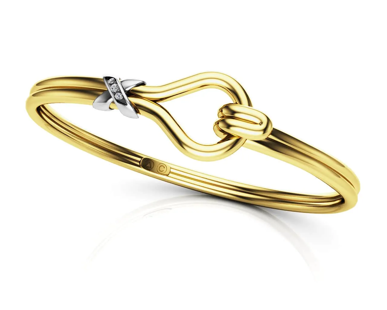 The Relationship Unity Diamond Bracelet with 0.06 ct.(finished) 1.5mm, 2mm