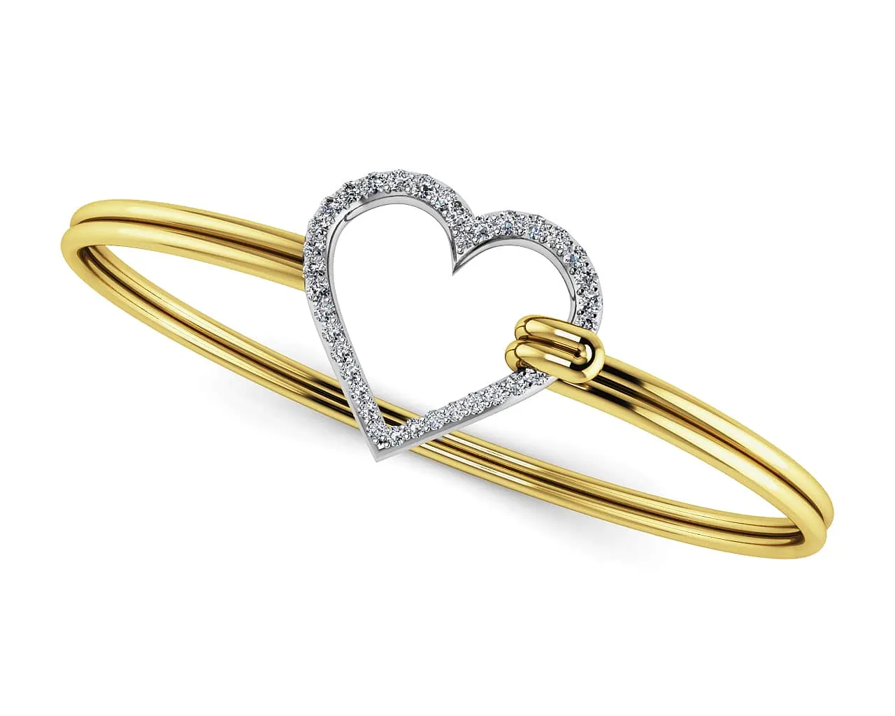 The Sparkling Heart Unity Lab-Grown Diamond Bracelet with 0.28 ct.(finished)