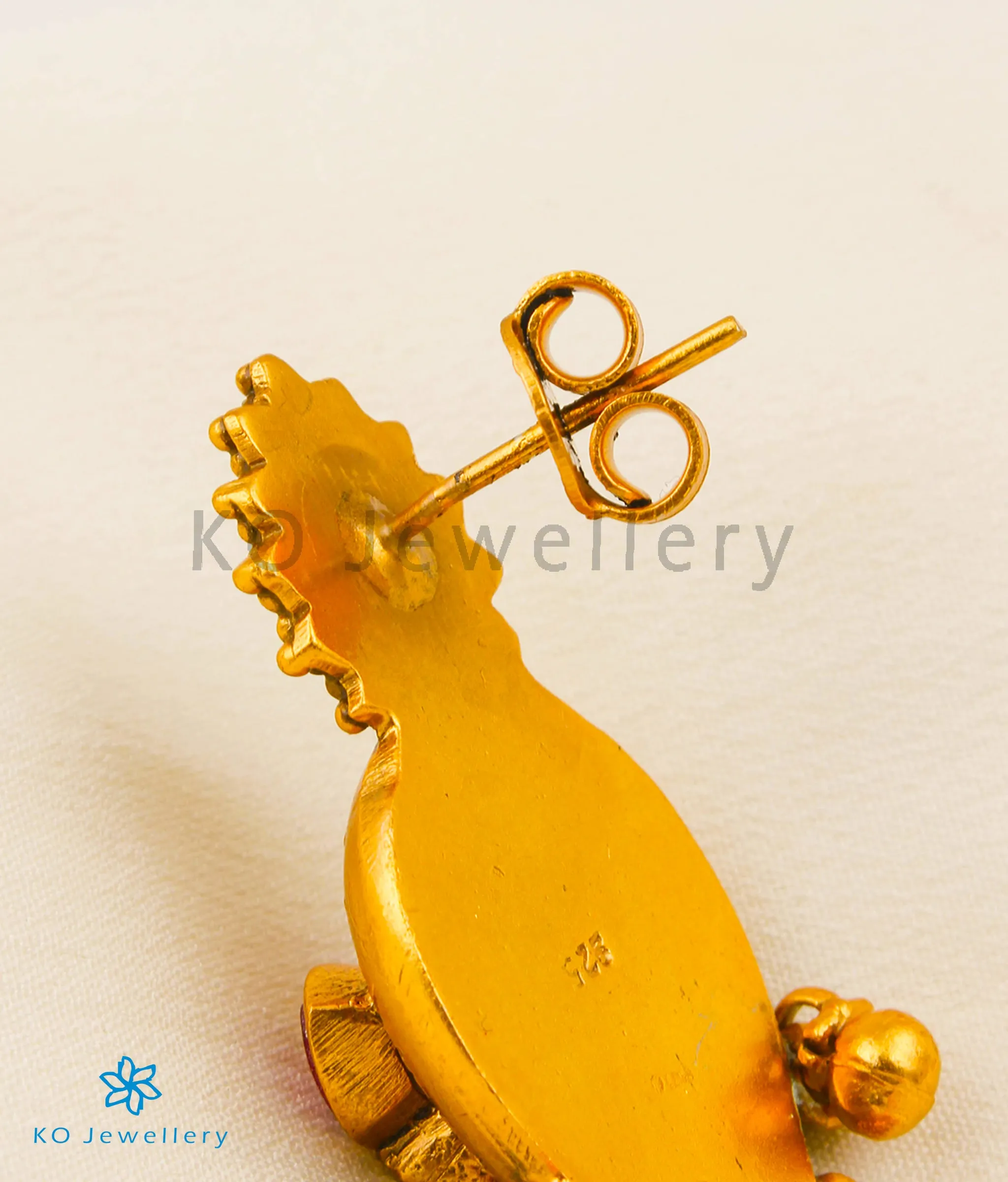 The Suryamukhi Silver Kundan Earrings (2 Tone)