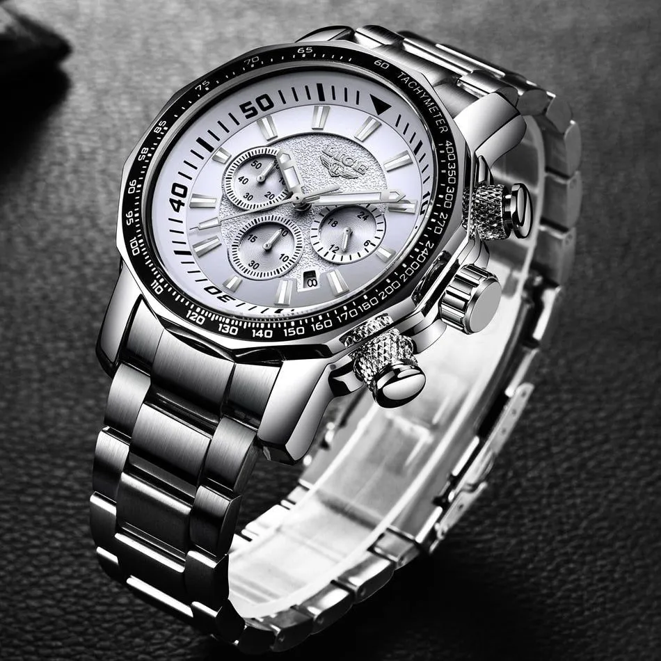 The Topic-Simple Watches For Men's Quartz Stainless Steel|| Chronograph Men’s Watch – 043