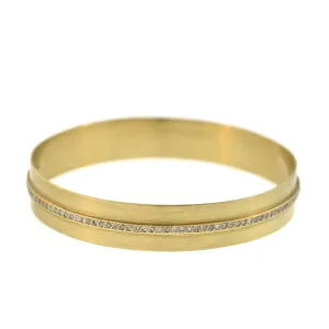 The Wide Pavé Diamond Bangle