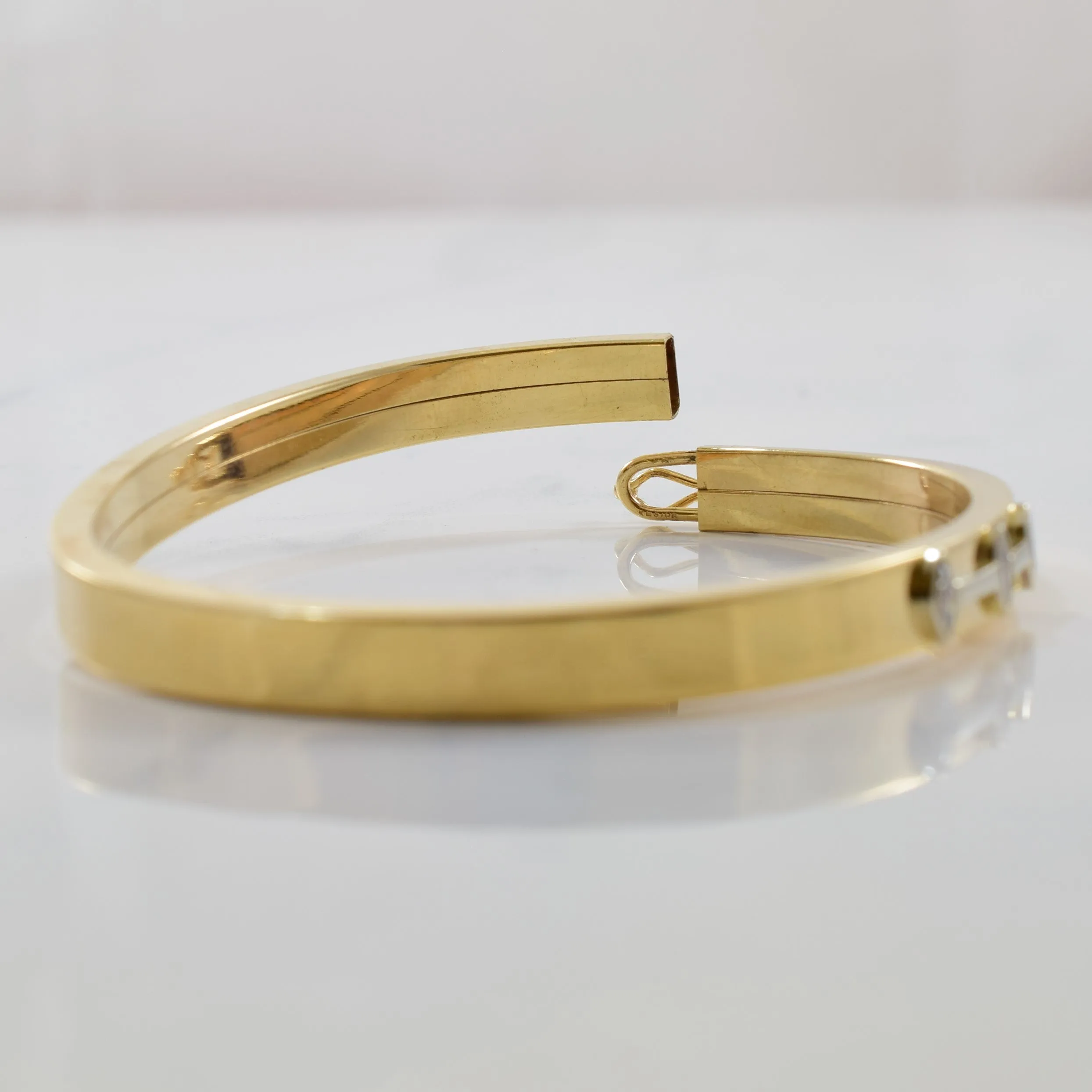 Three Stone Marquise Diamond Bangle | 0.27ctw | 7" |