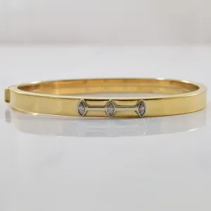Three Stone Marquise Diamond Bangle | 0.27ctw | 7" |