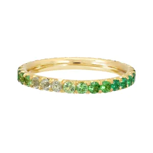 TIE DYE ETERNITY BAND -EMERALD