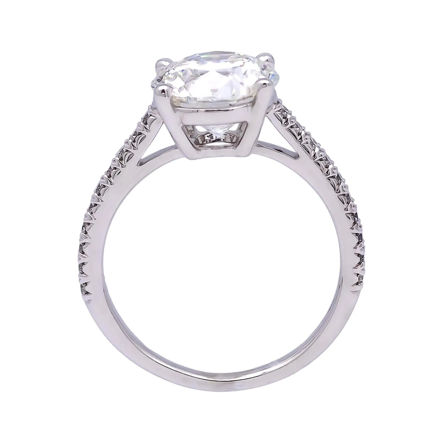 Tiffany & Co. Platinum Novo Round Diamond Engagement Ring 2.55 cts. TW GVS2