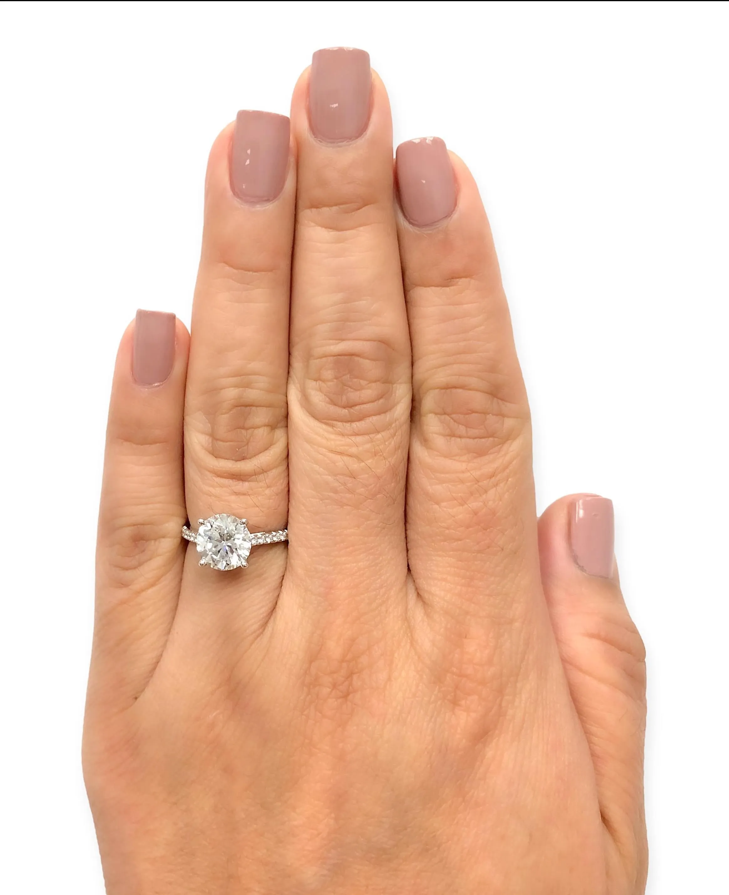 Tiffany & Co. Platinum Novo Round Diamond Engagement Ring 2.55 cts. TW GVS2