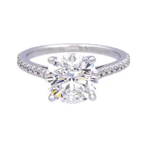 Tiffany & Co. Platinum Novo Round Diamond Engagement Ring 2.55 cts. TW GVS2