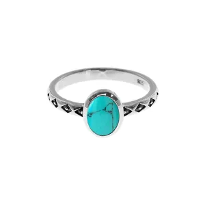 Tilly diamond dot turquoise ring