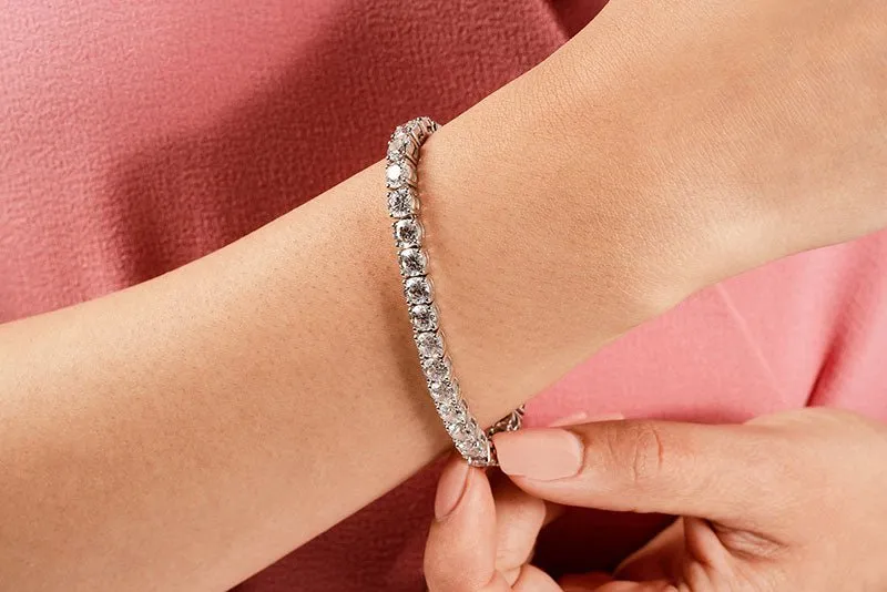 Timeless Dreams Lab-Grown Diamond Tennis Bracelet with 25.00 ct.(finished) 6.5mm