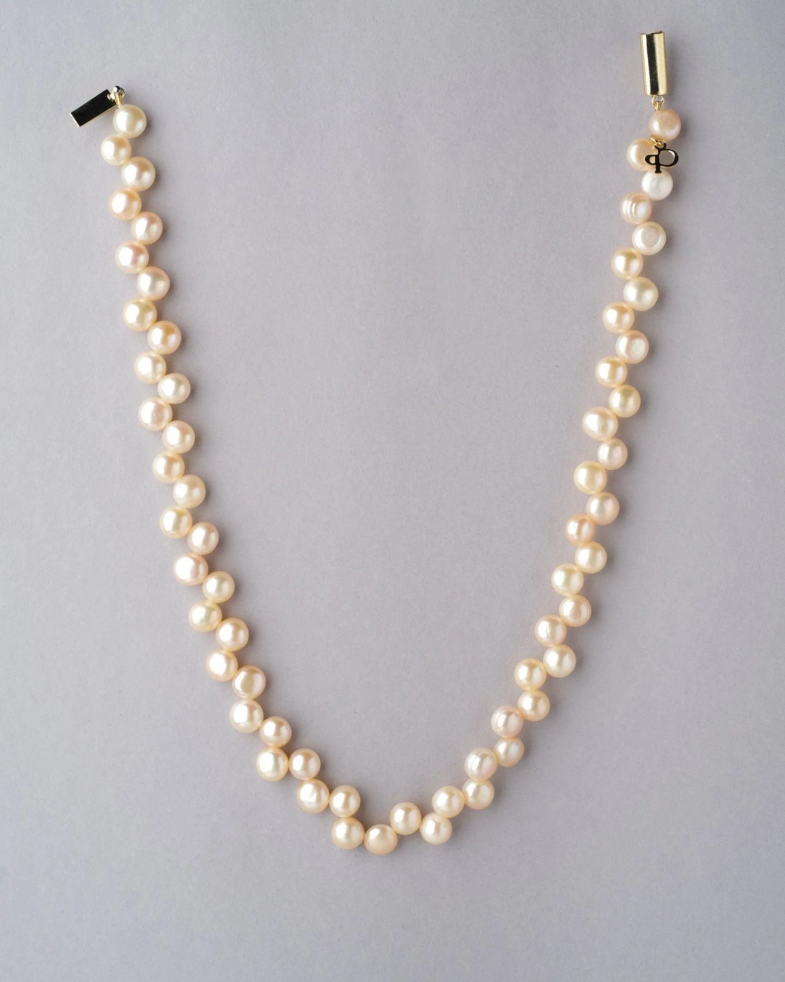 Trendy Pink Pearl Necklace M21394