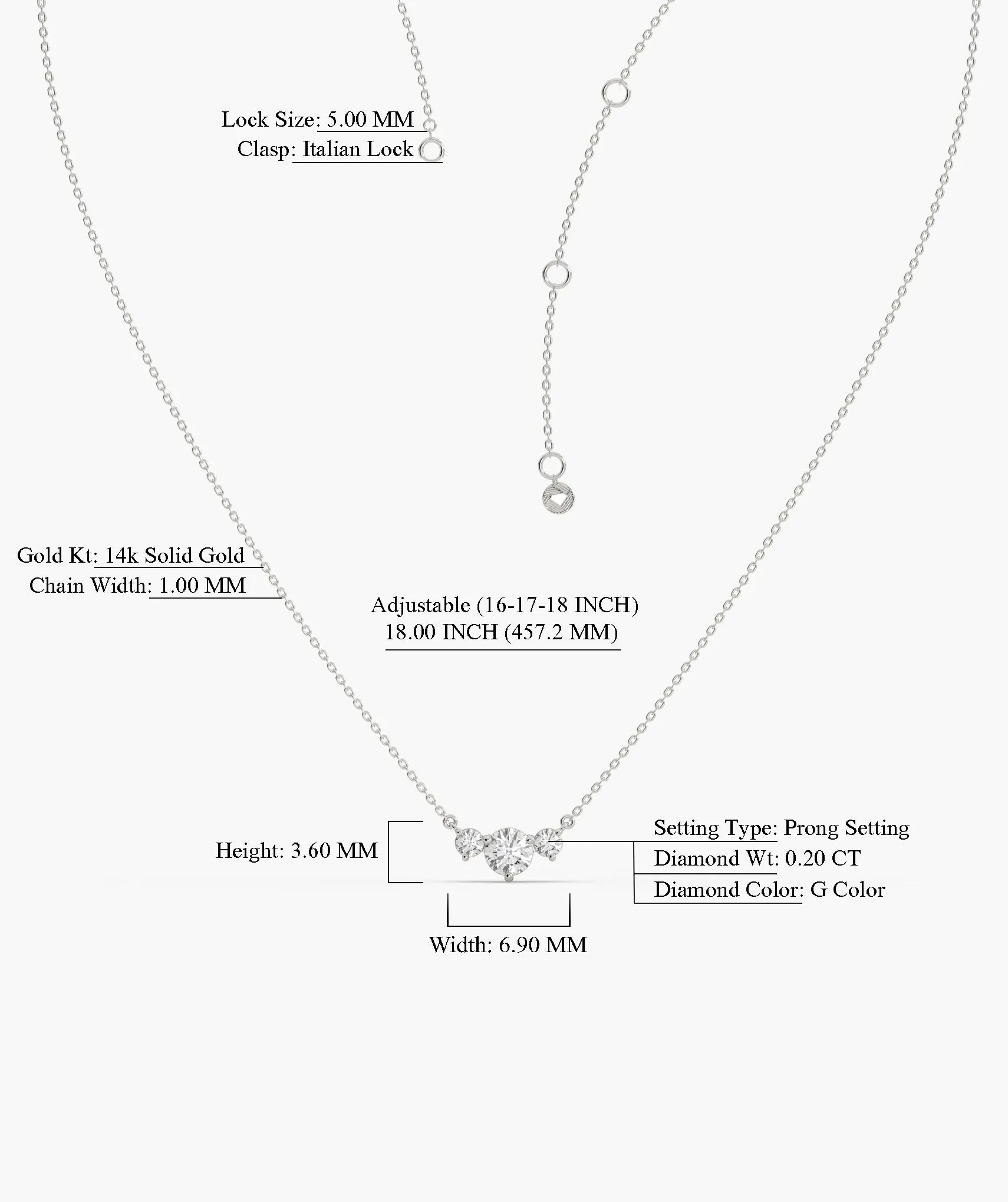 Triple Brilliance Gold Necklace