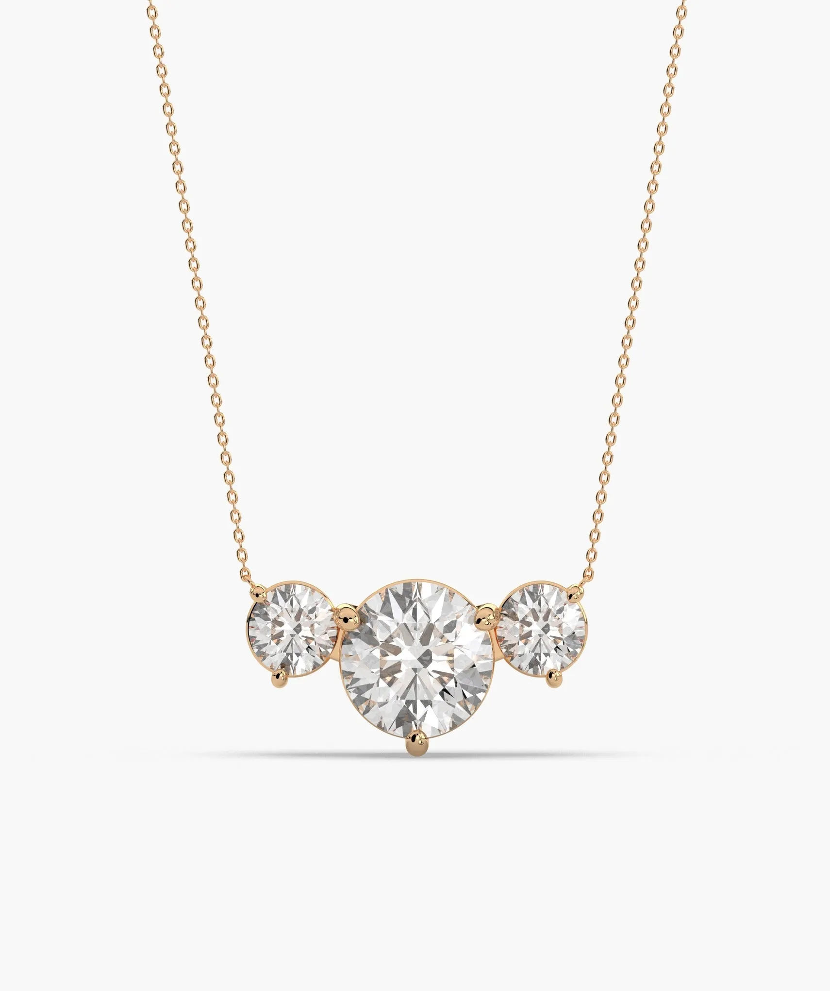 Triple Brilliance Gold Necklace