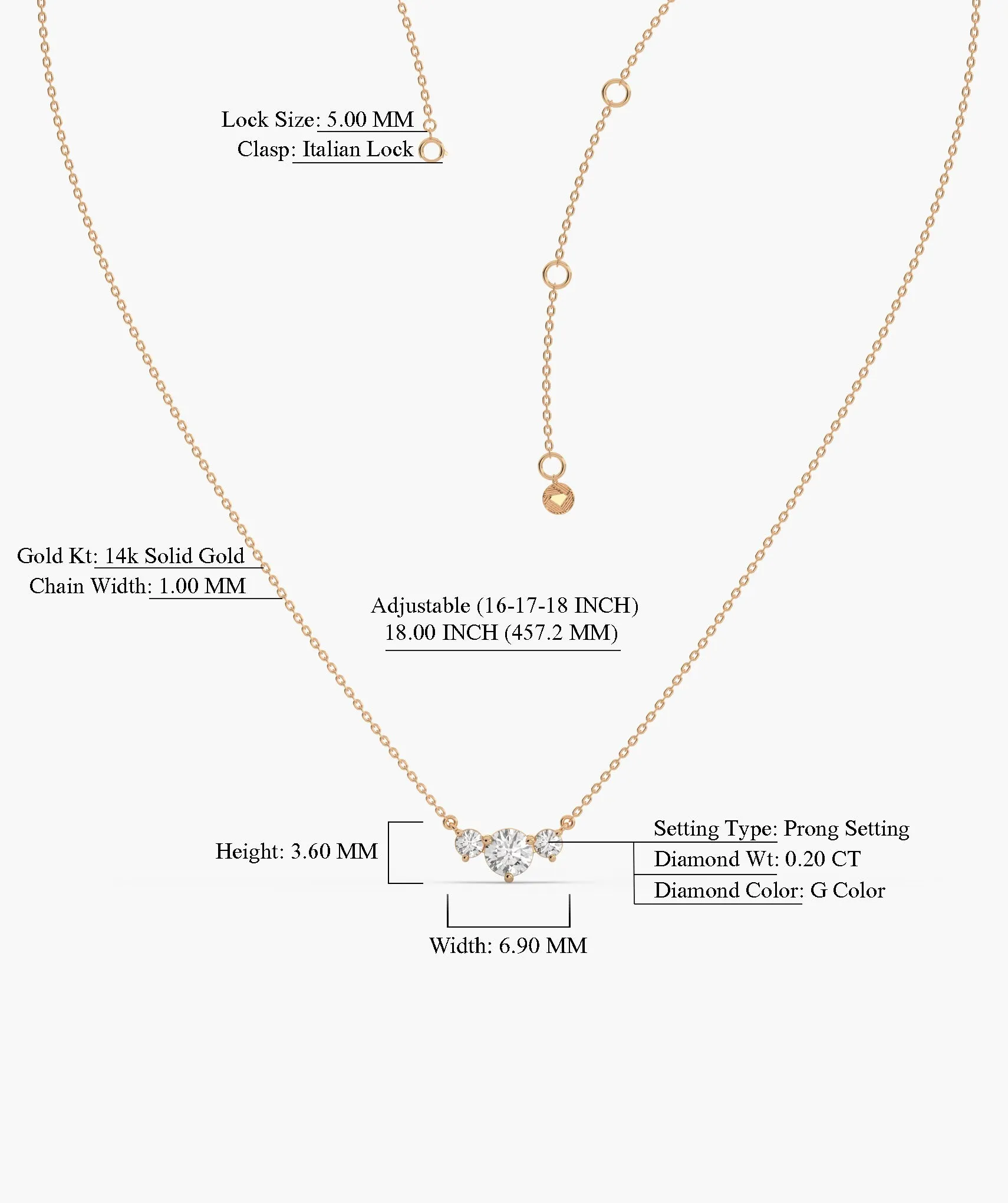 Triple Brilliance Gold Necklace