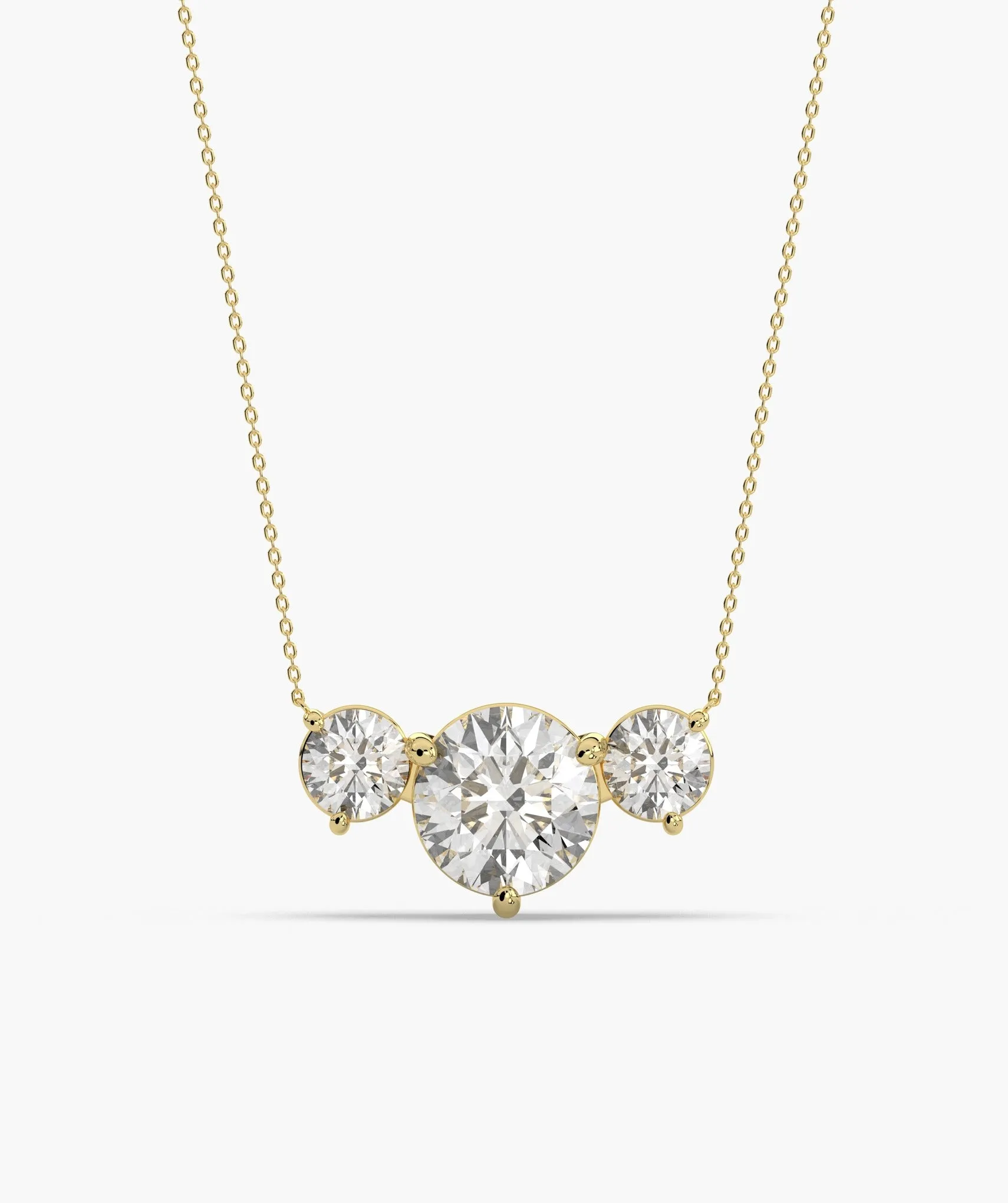 Triple Brilliance Gold Necklace