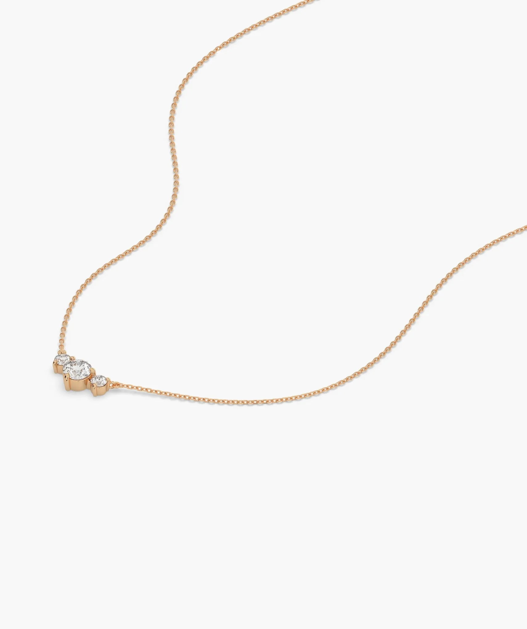 Triple Brilliance Gold Necklace