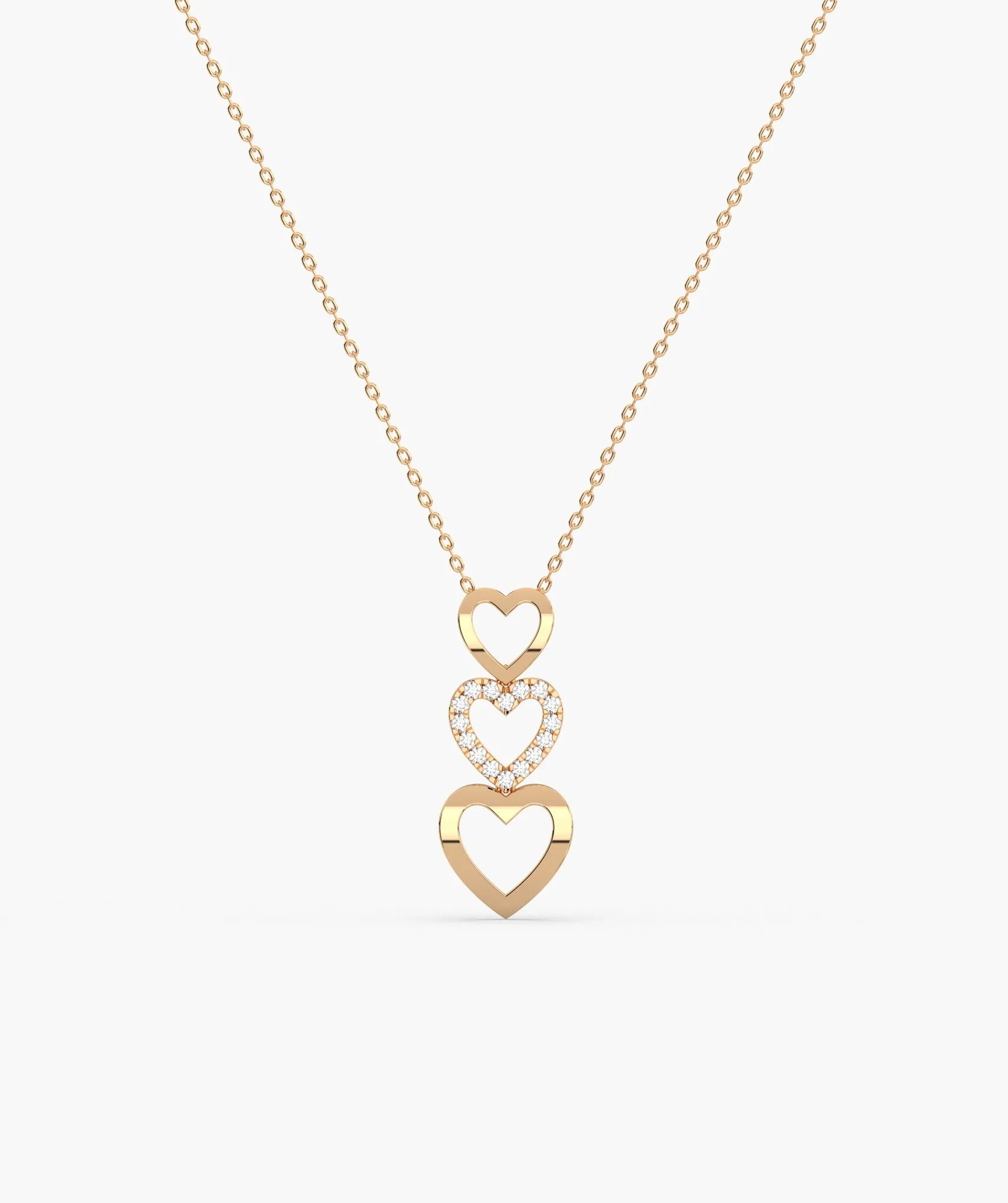 Triple Delight Heart Pendant