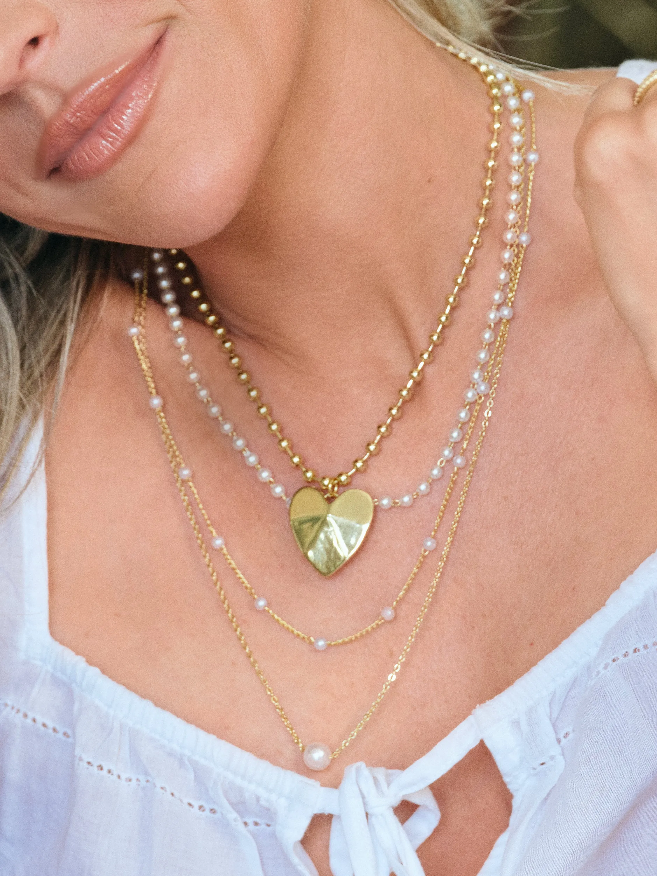 Triple Layer Pearl Necklace