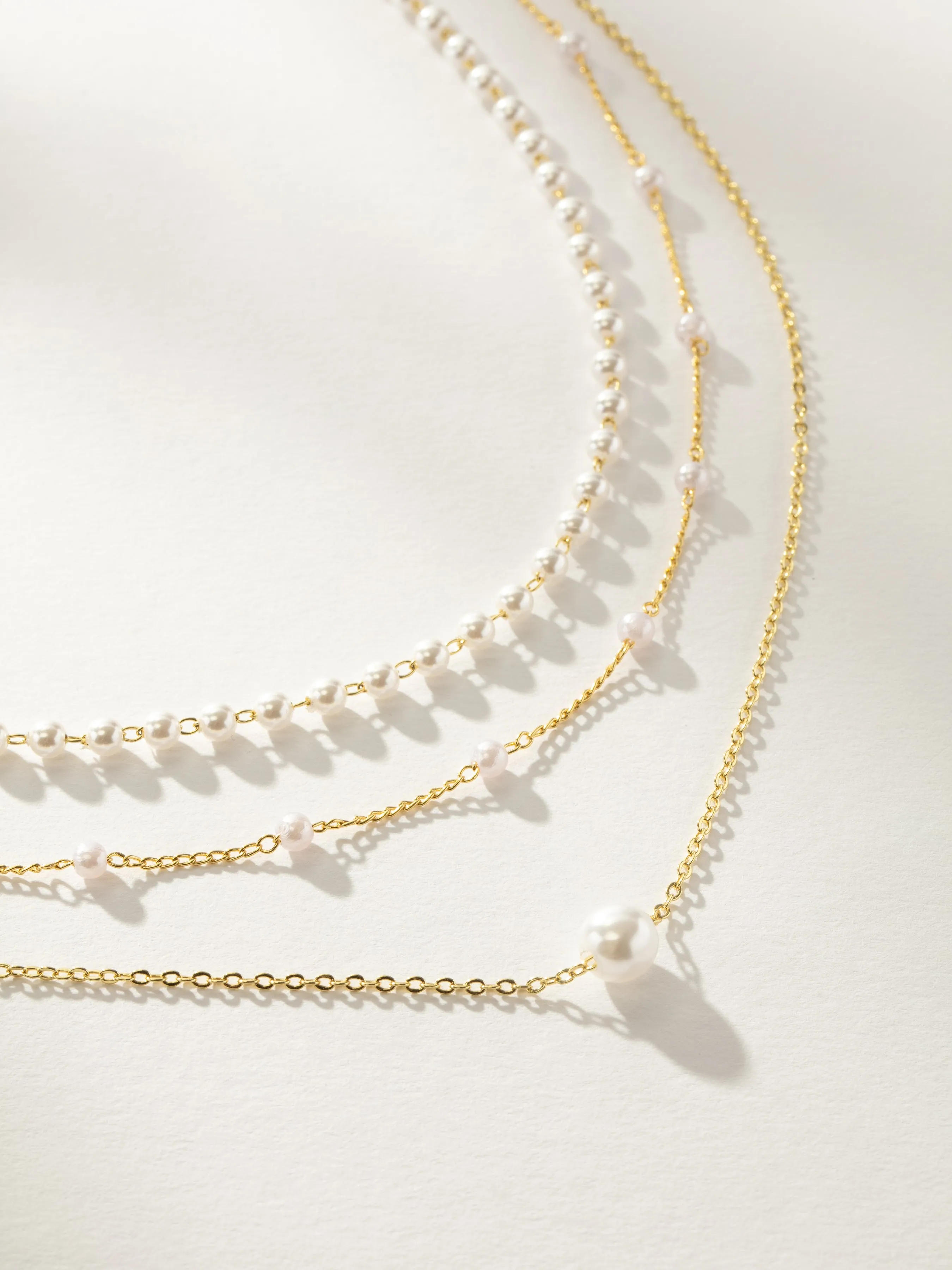 Triple Layer Pearl Necklace