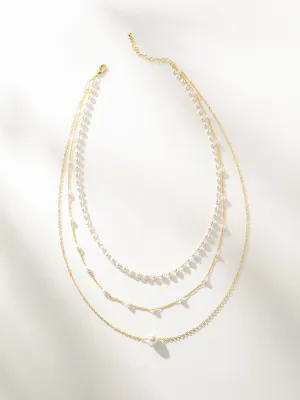Triple Layer Pearl Necklace