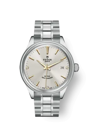 Tudor Style, Stainless Steel and Diamond-set, 38mm, Ref# M12500-0019