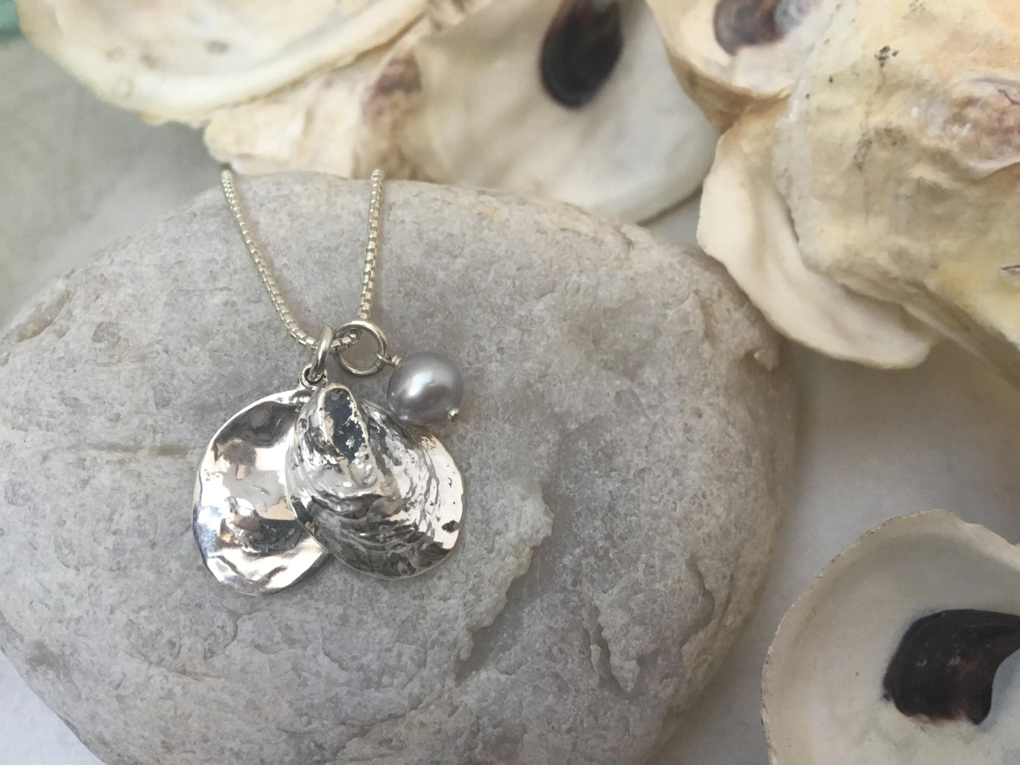 Two Halves Oyster Necklace