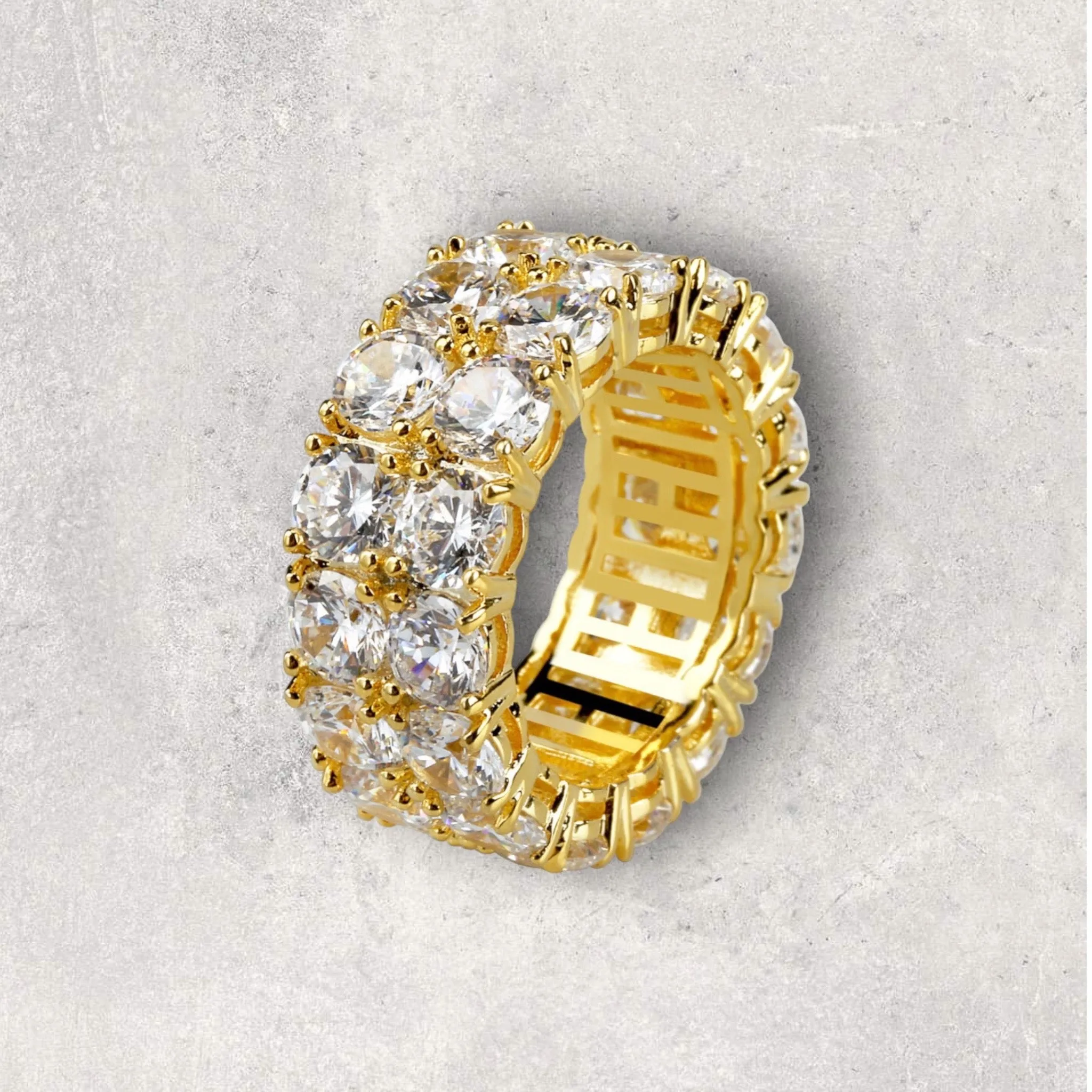 Two Row Solitaire Ring