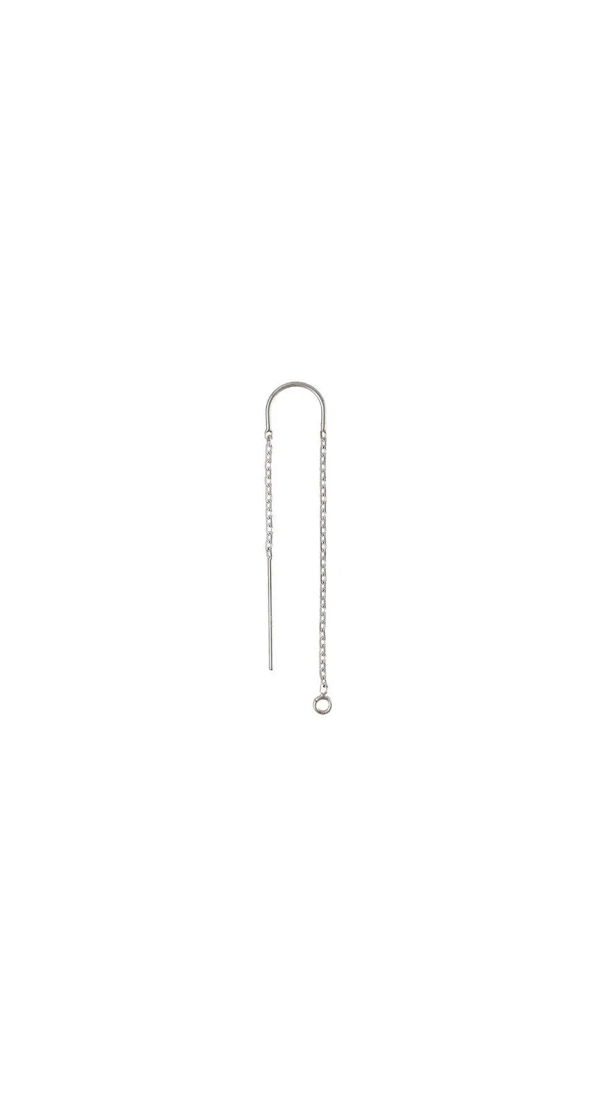 U-Threader DC Cable Chain w/ Ring, Sterling Silver. Made in USA. #5006430CB2