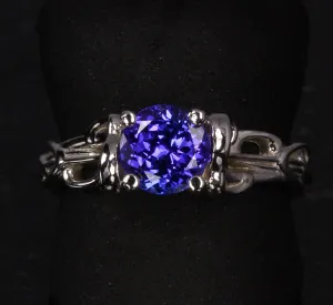 Unique Solitaire 1.68 Carat Tanzanite Ring by Christopher Michael