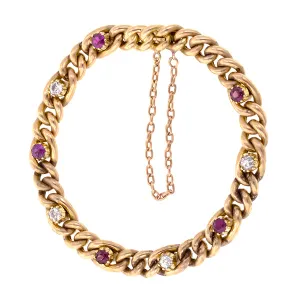 Victorian Ruby & Diamond Bracelet 0.60ct.