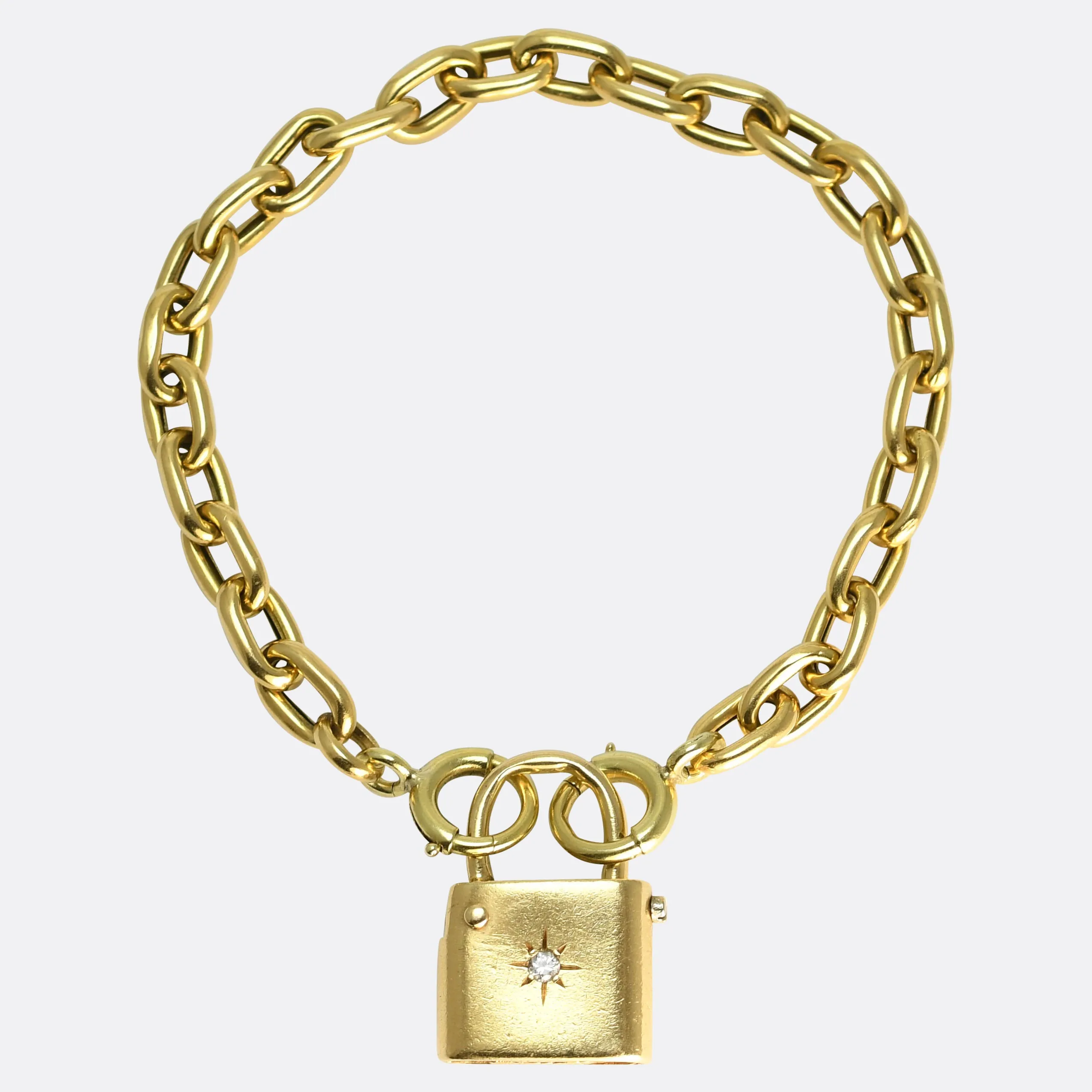 Vintage Diamond Padlock Bracelet on hold