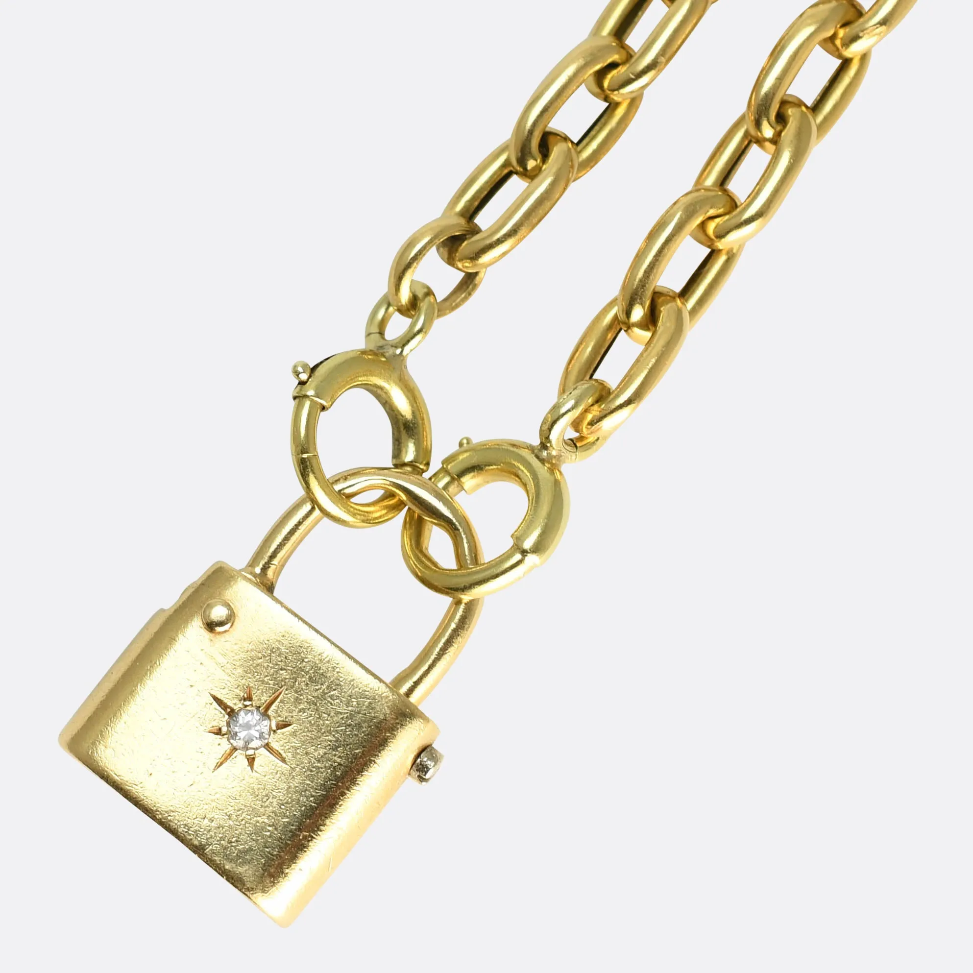 Vintage Diamond Padlock Bracelet on hold