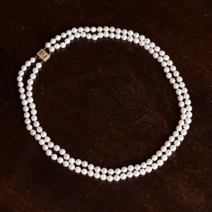 Vintage Double Strand Pearl Necklace