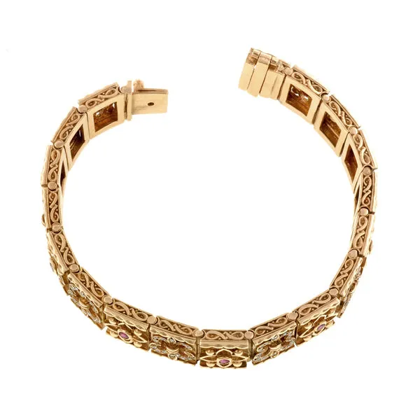 Vintage Ruby & Diamond Bracelet