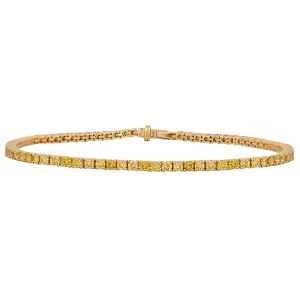 Vivid Yellow Diamond Tennis Bracelet
