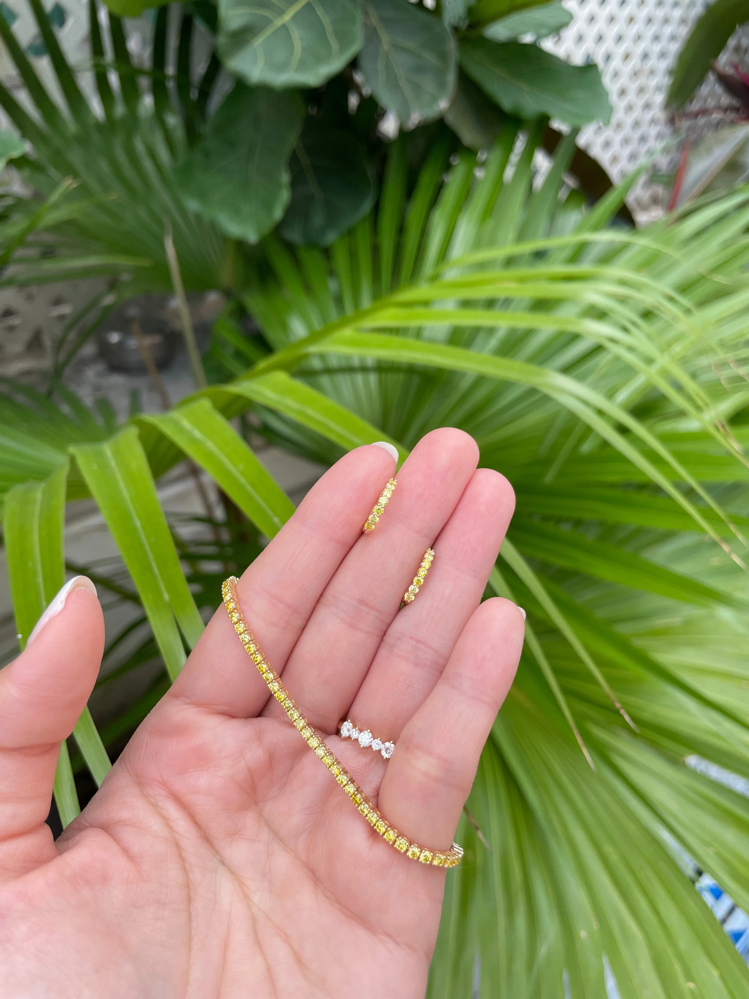 Vivid Yellow Diamond Tennis Bracelet