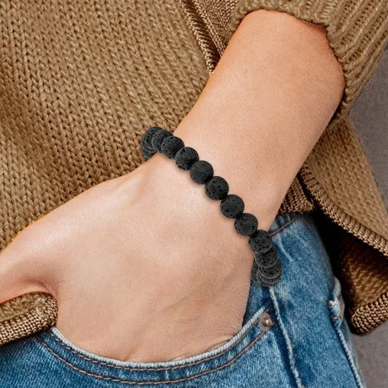 Volcanic Agate (8mm) Beaded Stretch Bracelet