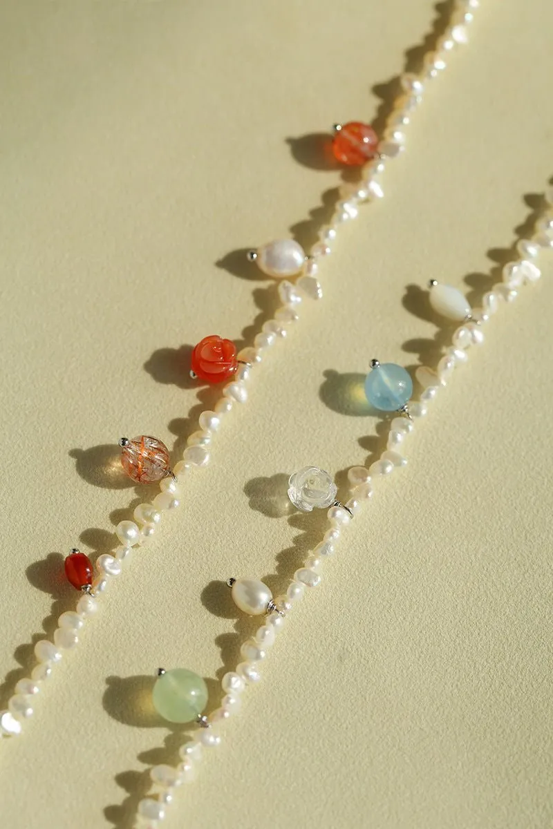 Whimsical Baroque Pearl Charm Necklace