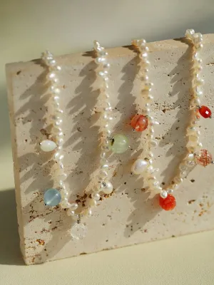 Whimsical Baroque Pearl Charm Necklace