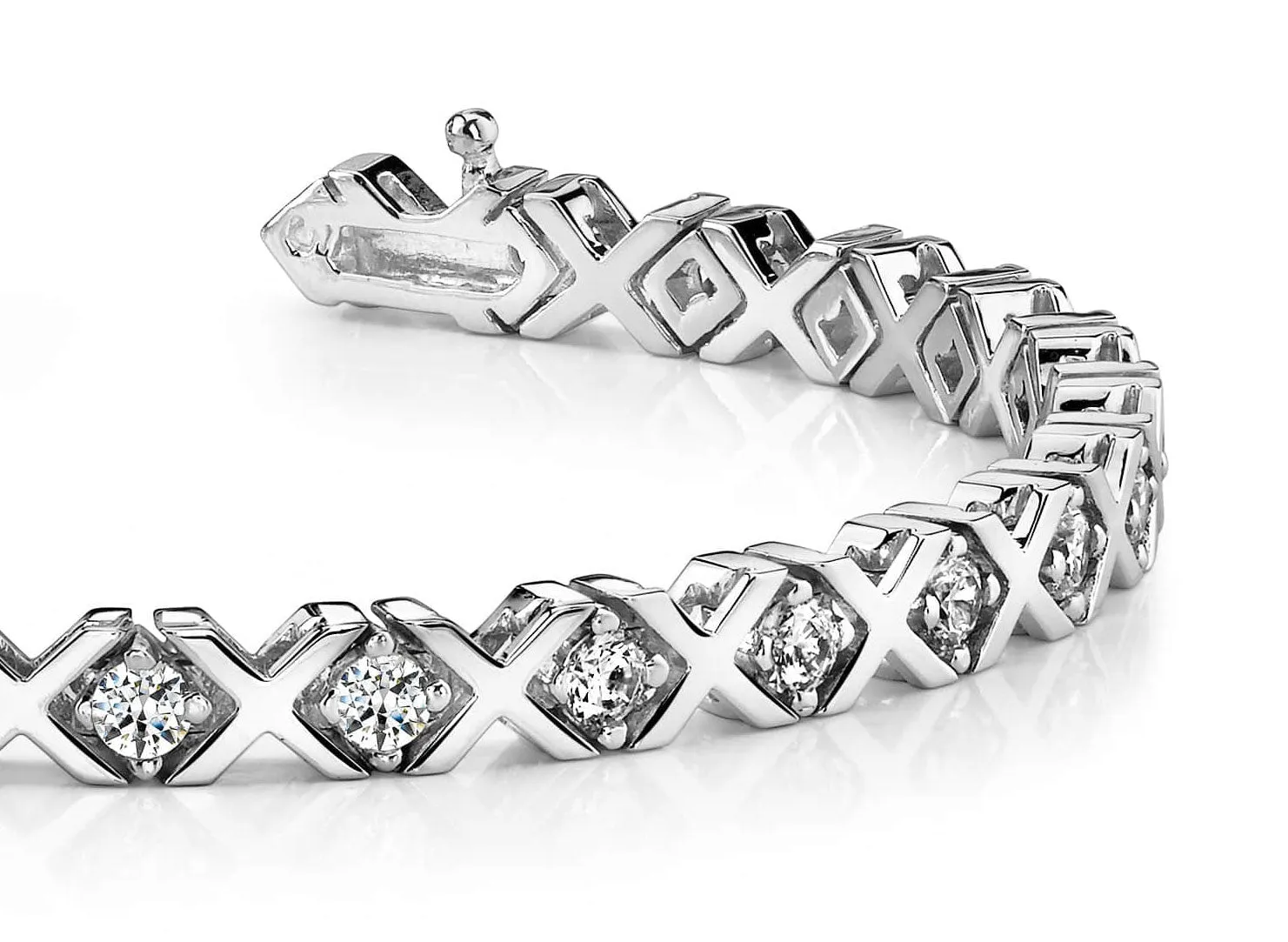 X And O Lab-Grown Diamond Bracelet with 2.34 ct.(finished) 3.0mm