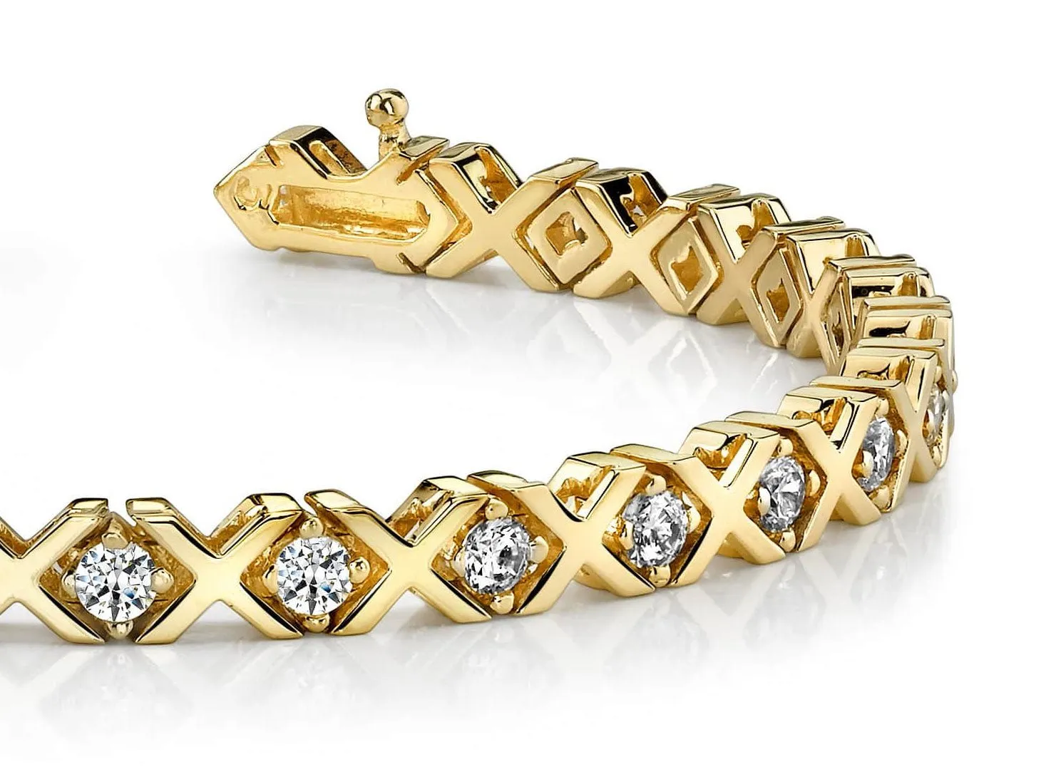 X And O Lab-Grown Diamond Bracelet with 2.34 ct.(finished) 3.0mm