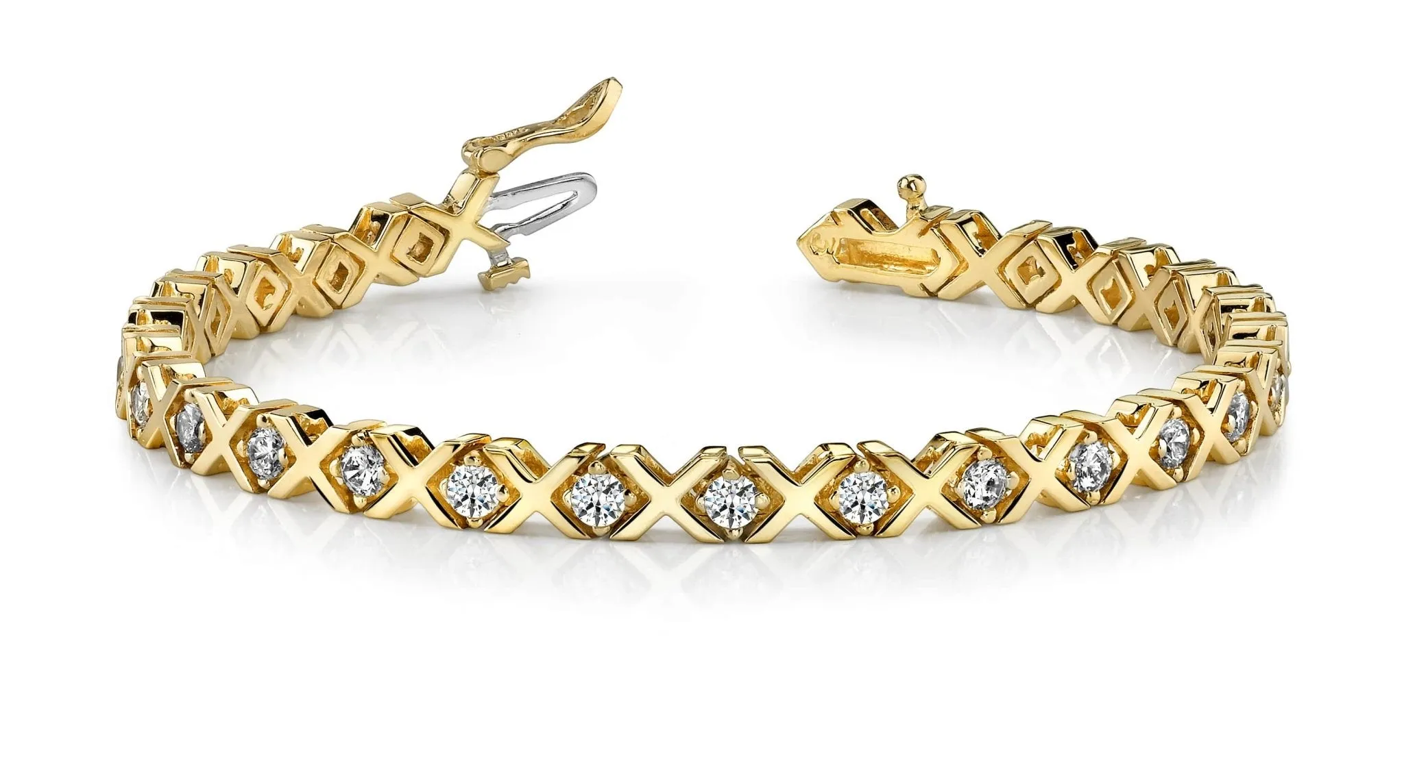 X And O Lab-Grown Diamond Bracelet with 2.34 ct.(finished) 3.0mm