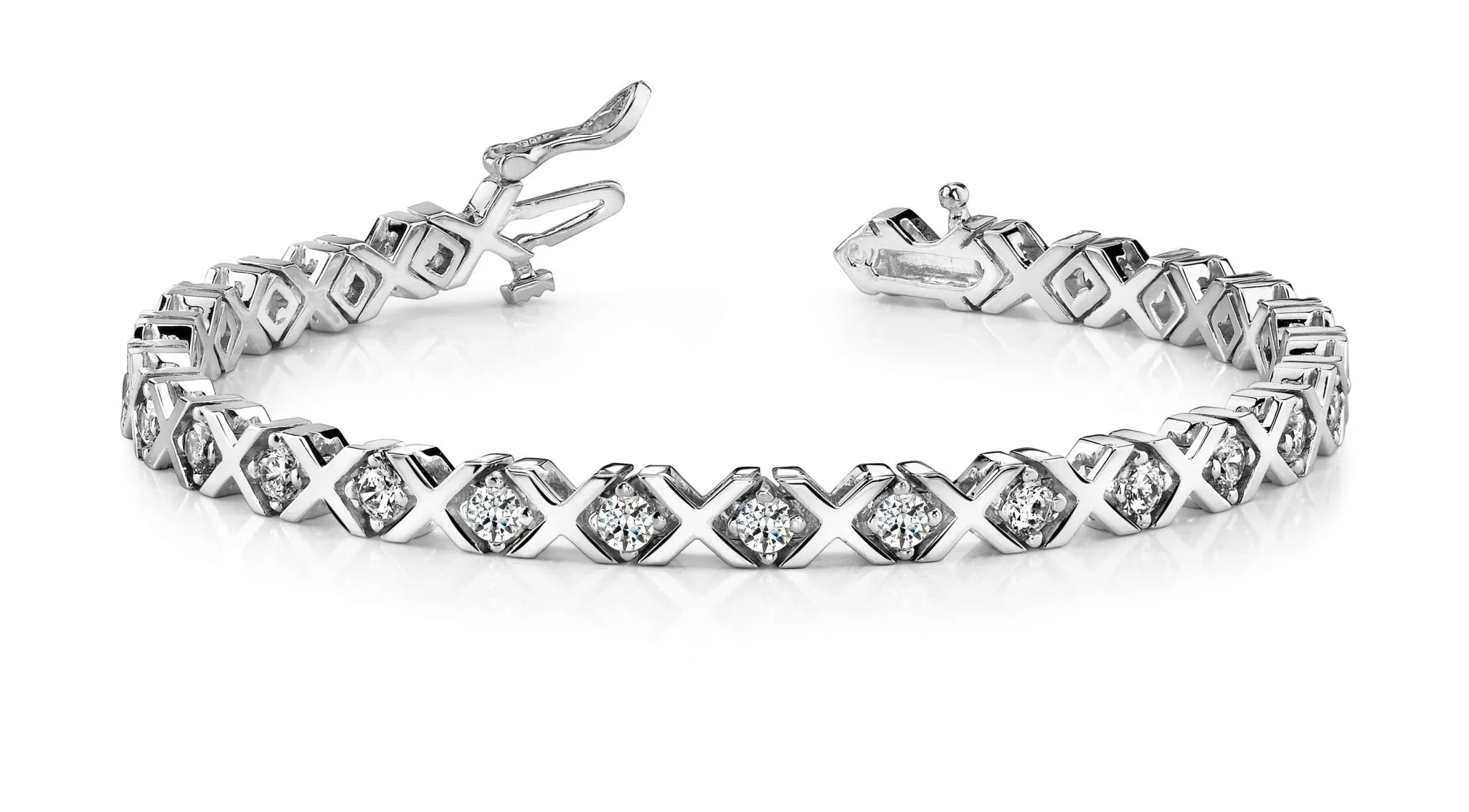 X And O Lab-Grown Diamond Bracelet with 2.34 ct.(finished) 3.0mm