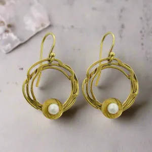 Yellow 14k Gold Earrings - Spring Blossom.