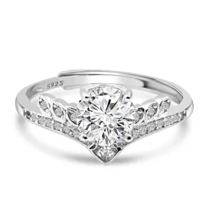 Zarkan 925 Silver Eagle Solitaire American Diamond Ring